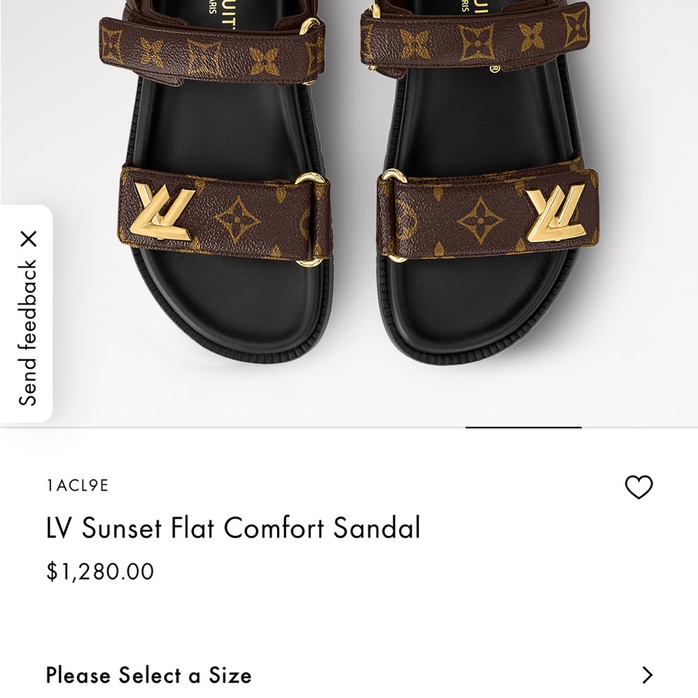 Louis Vuitton Monogram Brown and Black Sandals